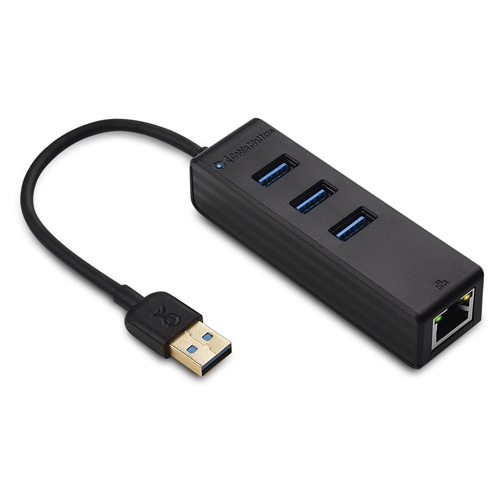 3-Port USB 3.0 Hub with Gigabit Ethernet