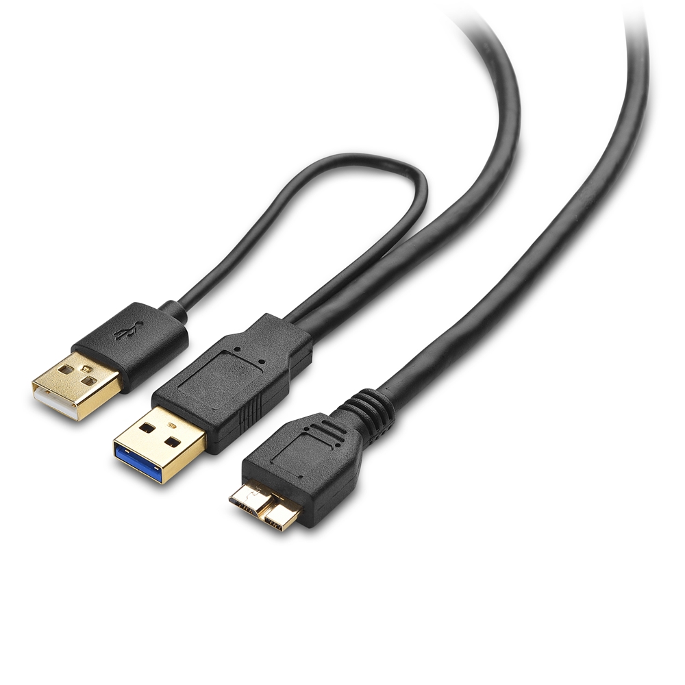 Micro USB 3.0 to USB Splitter Cable 20 Inches