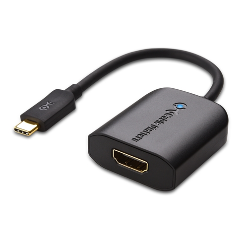 Cable Matters USB C to HDMI Adapter (USB-C to HDMI Adapter) Supporting 4K  60Hz and 60W Charging Black - Thunderbolt 4 / USB4 / Thunderbolt 3 Port
