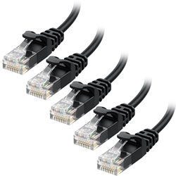 Cable Matters 5-Pack Ultra Slim Cat6 Snagless Ethernet Patch Cable