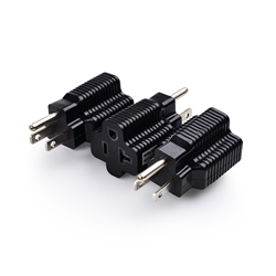 Cable Matters 3-Pack 15 Amp to 20 Amp Adapter Plug in Black (NEMA 5-15 to 5-20R)