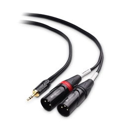 Cable Matters 3.5mm (1/8 Inch) TRS to 2 XLR Cable, Male to Male Aux to Dual XLR Breakout Cable