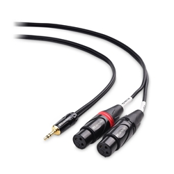 Cable Matters 3.5mm (1/8 Inch) TRS to 2 XLR Cable, Male to Female Aux to Dual XLR Breakout Cable