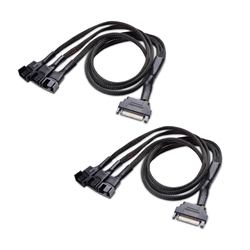 Cable Matters 2-Pack 3-Fan Splitter Cable with SATA Power - 16 Inches
