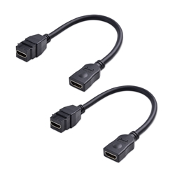 Cable Matters 2-Pack HDMI Keystone Jack Pigtail Cable - 8 Inches