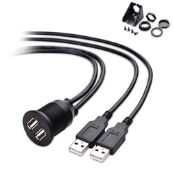 Cable Matters Car Stereo Dual USB Port Extender Cable 3 Feet