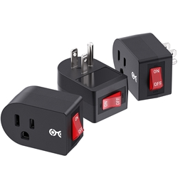 Cable Matters 3-Pack Grounded Outlet with Switch