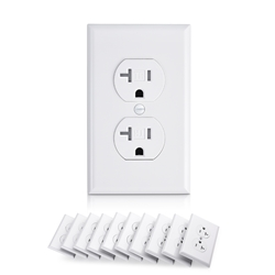 Cable Matters 10-Pack Tamper Resistant Duplex Receptacle 20 Amp Electrical Outlet