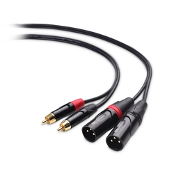 Cable Matters Dual RCA to XLR Unbalanced Interconnect Cable / 2 RCA to XLR Male Cable