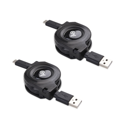 Cable Matters 2-Pack Retractable USB-C to USB-A 2.0 Charging Cable