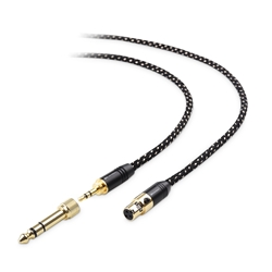 Cable Matters Braided Mini XLR to 3.5mm Cable with 3.5mm to 1/4 Inch Adapter