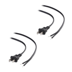 Cable Matters 2-Pack, 18AWG Replacement Cord(NEMA 1-15P to 2-Wire)