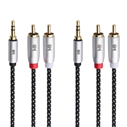 Cable Matters 2-Pack 3.5mm to 2-RCA Stereo Audio Cable