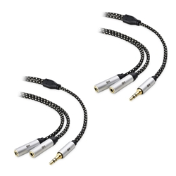 Cable Matters 2-Pack 3.5mm Stereo Audio Splitter Y-Cable