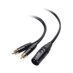 Cable Matters Male XLR to Dual RCA Male Cable