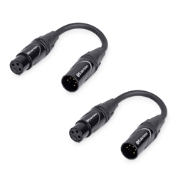 Cable Matters 2-Pack 5-Pin Male to 3-Pin Female XLR Cable