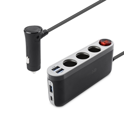 Cable Matters 3 Socket Car Cigarette Lighter Splitter with USB C and 3x USB
