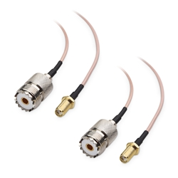 Cable Matters 2-Pack SMA Female to UHF SO-239 Male Coaxial RF Cable