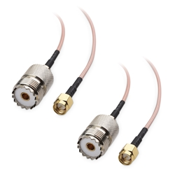 Cable Matters 2-Pack SMA Male to UHF SO-239 Female Coaxial RF Cable