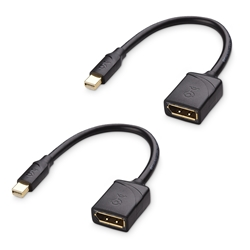 Cable Matters 2-Pack, Mini DisplayPort to DisplayPort Adapter in Black