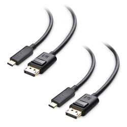Cable Matters 2-Pack, USB-C to DisplayPort Cable in Black - 1.8m/6ft