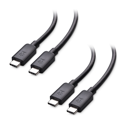 Cable Matters 2-Pack, USB-C 3.1 Gen 1 Cable with 100W PD in Black - 1.8m/6ft