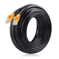 Cable Matters Cat 6A Outdoor UTP 24 AWG Ethernet Patch Cable in Black