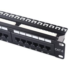 Cable Matters [UL Listed] Rackmount or Wall Mount 1U 24-Port Cat 6 Network Patch Panel with Support Bar