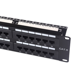 Cable Matters [UL Listed] Rackmount or Wall Mount 2U 48-Port Cat 6 Network Patch Panel with Support Bar