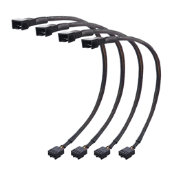 Cable Matters 4-Pack, 4-Pin PWN Extension Cable - 12 inches