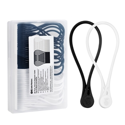 Cable Matters 20-Pack, Silicone Magnetic Cable Ties in Black and White