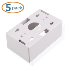 Cable Matters 5-Pack Low Voltage Surface Mount Single-Gang Backbox in White