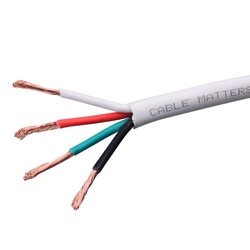 Cable Matters 12 AWG CL2 In Wall Rated Oxygen-Free Bare Copper 4 Conductor Speaker Wire