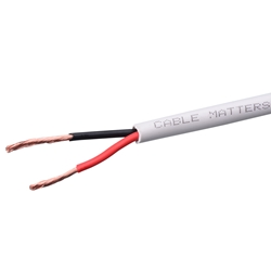 Cable Matters 14 AWG CL2 In Wall Rated Oxygen-Free Bare Copper 2 Conductor Speaker Wire