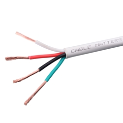 Cable Matters 14 AWG CL2 In Wall Rated Oxygen-Free Bare Copper 4 Conductor Speaker Wire