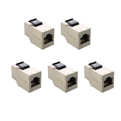 Cable Matters [UL Listed] 5-Pack RJ45 Shielded Cat6 Keystone Jack in-Line Couplers