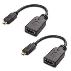 Cable Matters 2-Pack Micro HDMI to HDMI Adapter 6 Inch