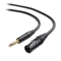 Cable Matters 6.35mm (1/4 Inch) TRS to XLR Cable (Male to Male)