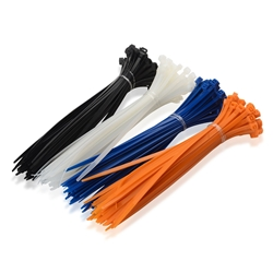 Cable Matters 200 Self-Locking 8-Inch Nylon Cable Ties in Black, White, Orange, Blue