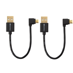 Cable Matters 2-Pack Left-Angle USB Power Cable 6 Inches