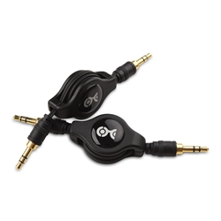 Cable Matters 2-Pack Retractable Aux Cable 2.5 Feet