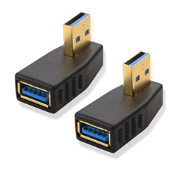 Cable Matters 2-Pack Right Angle USB 3.0 Male to Female Adapter