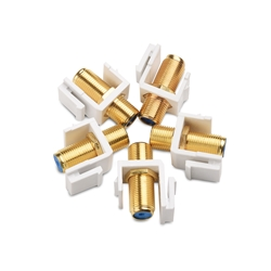 Cable Matters 5-Pack Gold-Plated RG6 Keystone Jack Insert