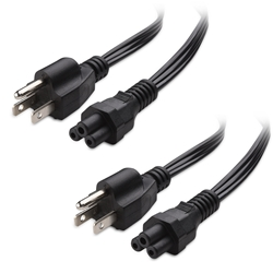 Cable Matters 2-Pack 16 AWG Heavy-Duty 3 Slot Power Cord (NEMA 5 - 15P to IEC C5)