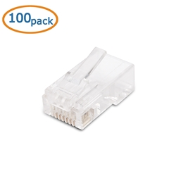 Cable Matters 100-Pack Cat6 RJ45 Modular Plugs for Large Diameter Cable