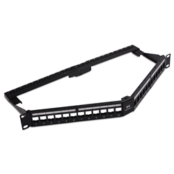 Cable Matters 24-Port Keystone Jack Blank 19” Angled Patch Panel