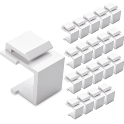 Cable Matters 20-Pack Blank Keystone Jack Inserts in White
