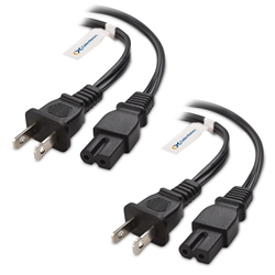 Cable Matters 2-Pack 2-Slot Polarized Power Cord (NEMA 1-15P to IEC C7)