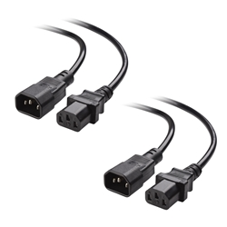 Cable Matters 2-Pack Computer to PDU Power Extension Cord (IEC C14 to IEC C13)