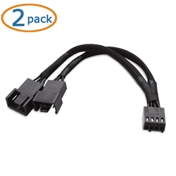 Cable Matters 2-Pack PWM 2-Fan Splitter Cable 4 Inches